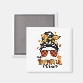 One Thankful Mama Funny Messy Bun Fall Autumn Than Magneet (Voorkant / Achterkant)