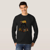 One Thankful Mama Mom Life Fall Vibes Thanksgiving T-shirt (Voorkant volledig)