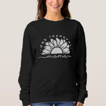 One Thankful Mama Typografie Sweatshirt
