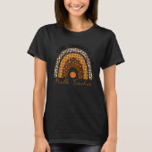 One Thankful Math Teacher Rainbow Leopard Thanksgi T-shirt (Voorkant)