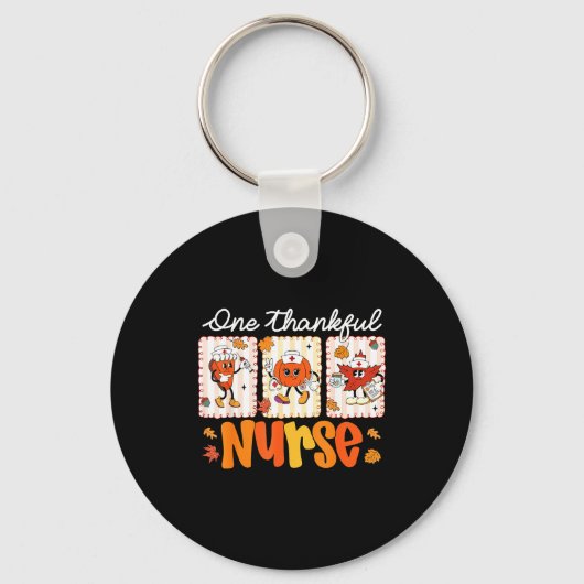One Thankful Nurse Thanksgiving Turkey Day Nurse G Sleutelhanger (Voorkant)