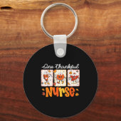 One Thankful Nurse Thanksgiving Turkey Day Nurse G Sleutelhanger (Voorkant)
