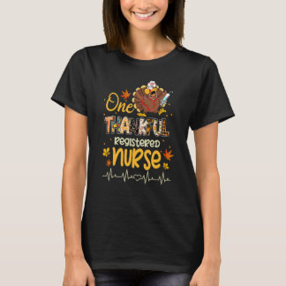 One Thankful Registered Nurse Turkey Pilgrim Thank T-shirt