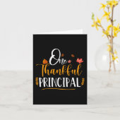 One Thankful School Principal Herfst Thanksgiving  Kaart (Gele Bloem)