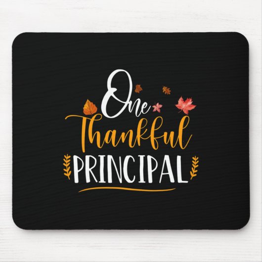 One Thankful School Principal Herfst Thanksgiving  Muismat (Voorkant)