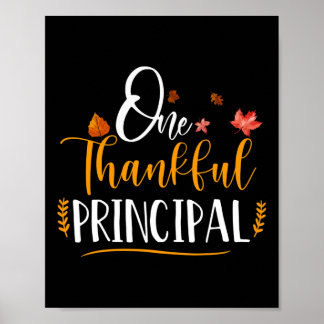One Thankful School Principal Herfst Thanksgiving Poster