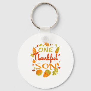 One Thankful Son Shirt Family Thanksgiving 2021 ma Sleutelhanger