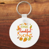 One Thankful Son Shirt Family Thanksgiving 2021 ma Sleutelhanger (Voorkant)