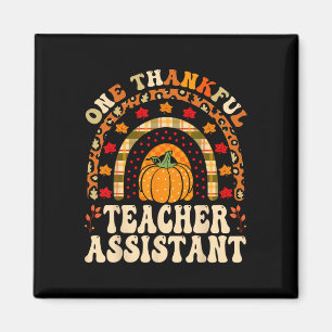 One Thankful Teacher Instant - Thanksgiving Leren Magneet