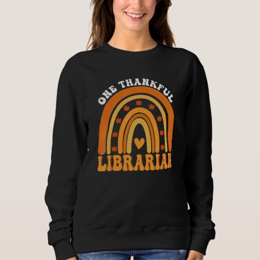 One Thankful Teacher Thanksgiving Librarian Teache Trui (Voorkant)