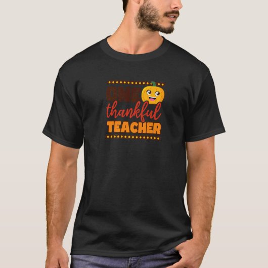 One Thankful Teacher Thanksgiving Teacher T-shirt (Voorkant)