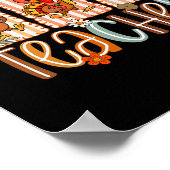 One Thankful Teacher Turkey Autumn Men Women Thank Poster (Hoek)