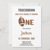 One Touchdown Football 1e verjaardag Uitnodiging (Voorkant)