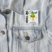 One Tough Chick Lymphoma Warrior Vierkante Button 5,1 Cm (In situ)