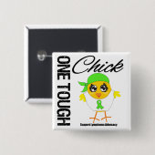 One Tough Chick Lymphoma Warrior Vierkante Button 5,1 Cm (Voorkant /achterkant)
