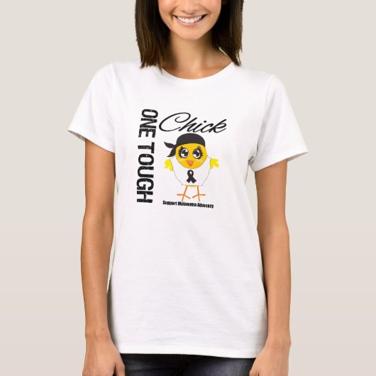 One Tough Chick Melanoma Warrior T-shirt (Voorkant)
