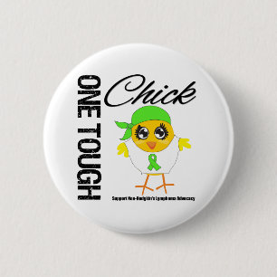 One Tough Chick Non-Hodgkin's Lymphoma Warrior Ronde Button 5,7 Cm