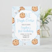 One Tough Cookie Blauw eerste verjaardag Kaart (Staand voorkant)