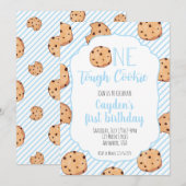 One Tough Cookie Blue eerste verjaardag Kaart (Voorkant / Achterkant)