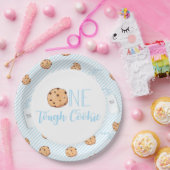 One Tough Cookie Melk en Cookies blauw Verjaardag Papieren Bordje (Feest)