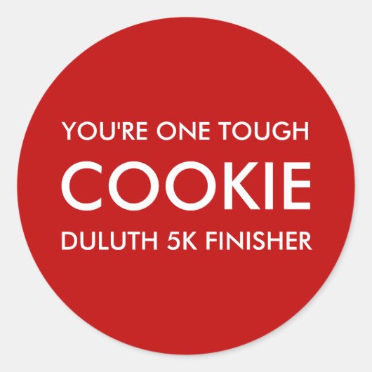 One Tough Cookie Ronde Sticker (Voorkant)