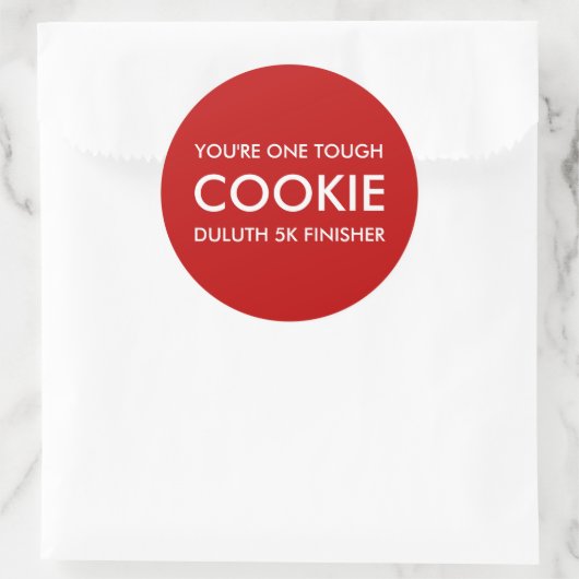 One Tough Cookie Ronde Sticker (Tas)