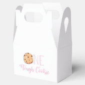 One Tough Cookie Roze Melk en Cookies Verjaardag Bedankdoosjes (Geopend)
