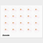 One Tough Cookie Roze Melk en Cookies Verjaardag Ronde Sticker (Vel)