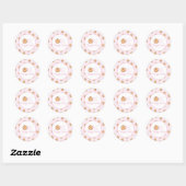 One Tough Cookie Roze Melk en Cookies Verjaardag Ronde Sticker (Vel)