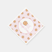 One Tough Cookie Roze Melk en Cookies Verjaardag Servet (Hoek)