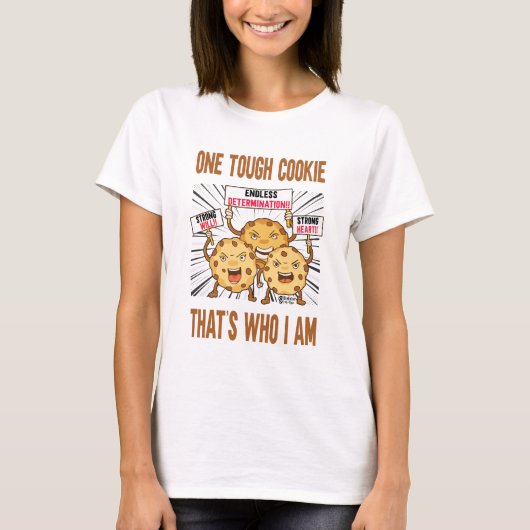 One Tough Cookie Vrouwen Wit T-shirt (Voorkant)