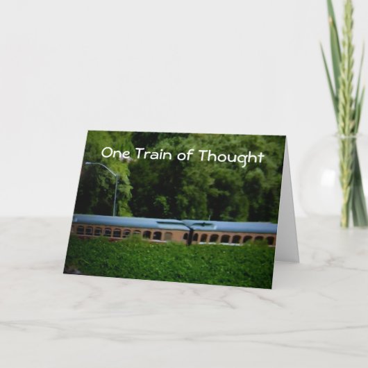 ONE TRAIN OF THOUGHT BEROEMD GEMAAKT DOOR HAPPY BI KAART (Voorkant)