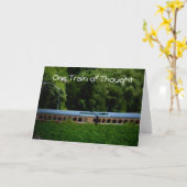 "ONE TRAIN OF THOUGHT" VERJAARDAG KAART (Gele Bloem)