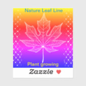 One Tree Leaf Design Elegante roosterzijden -3 "x3 Sticker (Vel)