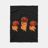 One Two Three Cute Kittens Pumpkin Halloween Soky  Fleece Deken (Voorkant)