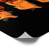 One Two Three Cute Kittens Pumpkin Halloween Soky  Poster (Hoek)