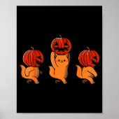 One Two Three Cute Kittens Pumpkin Halloween Soky  Poster (Voorkant)