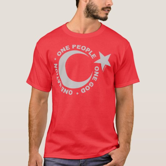 One Ummah Star & Crescent T-shirt (Voorkant)