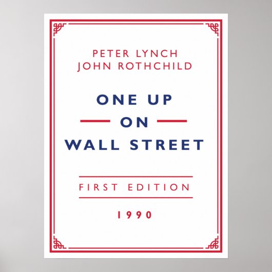 One Up on Wall Street - Peter Lynch Poster (Voorkant)