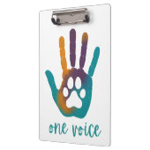 One Voice Paw Print Klemborden (Links)