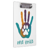 One Voice Paw Print Klemborden (Rechts)