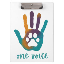One Voice Paw Print Klemborden