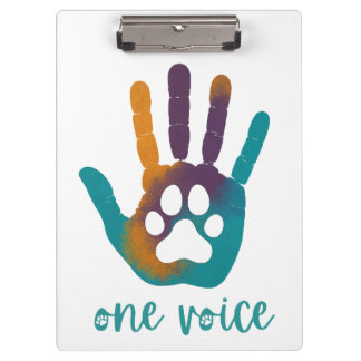 One Voice Paw Print Klemborden