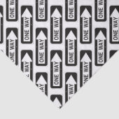 One way black and white street sign tissuepapier (Detail)