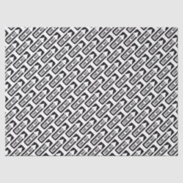 One way black and white street sign tissuepapier