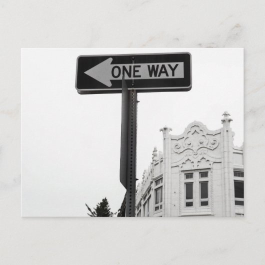 One Way Briefkaart (Voorkant)