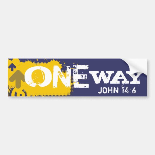 One Way Bumpersticker (Voorkant)