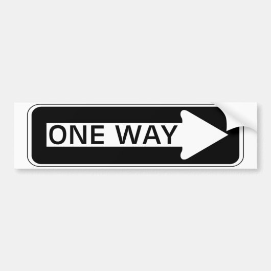 One Way Bumpersticker (Voorkant)
