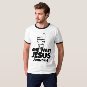 ONE WAY JESUS CHRISTELIJK T-SHIRT
