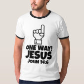 ONE WAY JESUS CHRISTELIJK T-SHIRT (Voorkant)